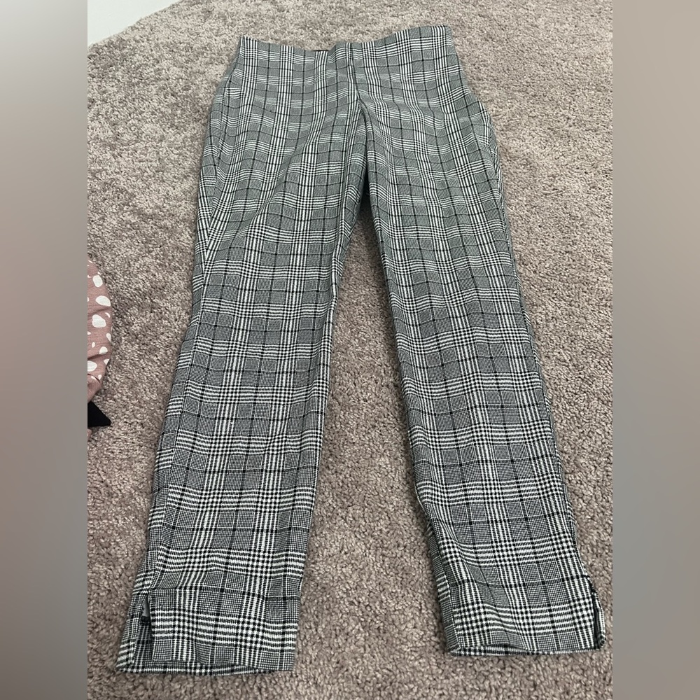 Women’s black plaid pants